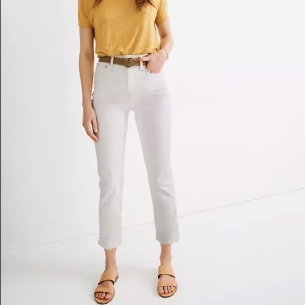 Madewell Straight Leg Jeans in Tile White